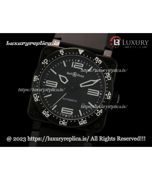 BELL & ROSS TYPE AVIATION BR 03 PVD SWISS AUTOMATIC BLACK DIAL