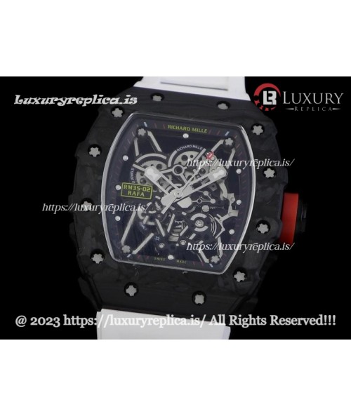RICHARD MILLE RM 35-02 RAFAEL NADAL FORGED CARBON WHITE RUBBER
