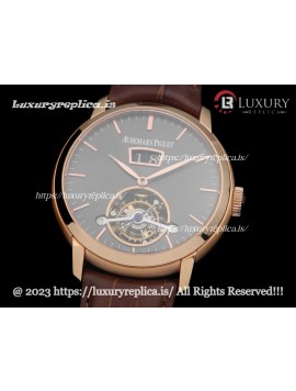 AUDEMARS PIGUET JULES AUDEMARS TOURBILON GRANDE DATE 41MM PINK GOLD BLACK DIAL