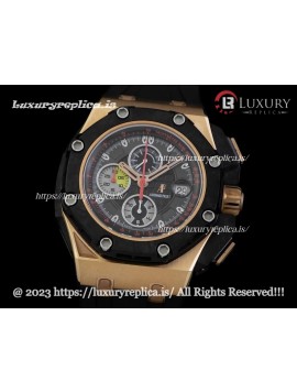 AUDEMARS PIGUET ROYAL OAK OFFSHORE ROSE GOLD 26290 GRAND PRIX RUBBER STRAP