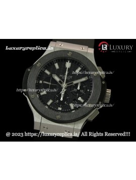 HUBLOT BIG BANG EVOLUTION CERAMIC BEZEL SWISS AUTOMATIC BLACK DIAL - RUBBER STRAP