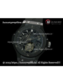 HUBLOT BIG BANG TOURBILLON FULL CERAMIC SKELETON - BLACK RUBBER STRAP