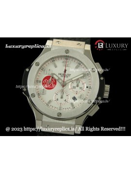 HUBLOT BIG BANG EURO 2008 SPECIAL EDITION SWISS AUTOMATIC WHITE DIAL - RUBBER STRAP