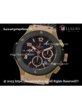 HUBLOT BIG BANG TUIGA SPECIAL EDITION SWISS AUTOMATIC ROSE GOLD BLACK DIAL - RUBBER STRAP