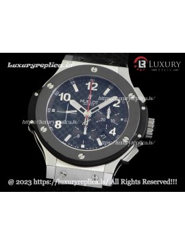 HUBLOT BIG BANG STEEL 44MM CERAMIC BEZEL BLACK DIAL